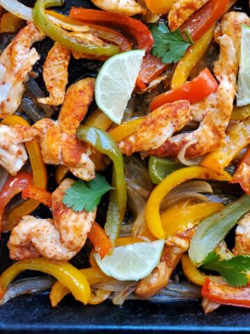 trader joe's chili lime fajitas easy sheet pan dinner recipe